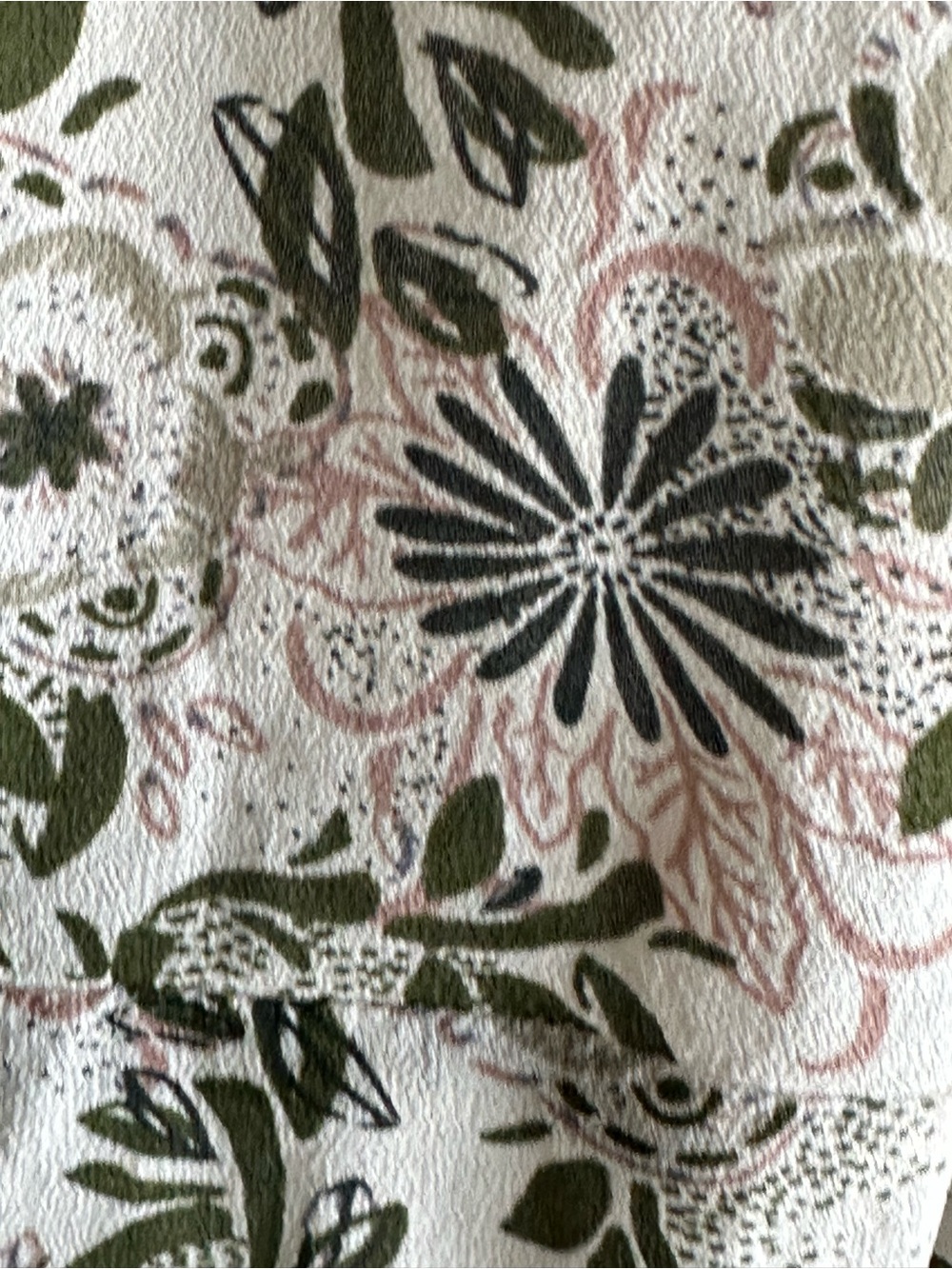 Free People Stealing Fire Floral Print Mini Dress in Cream and Green. Size Large - Picture 11 of 11